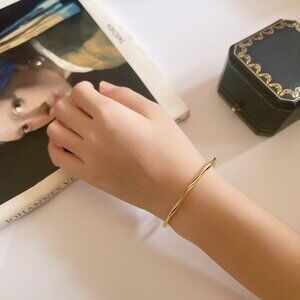 925 sterling silver thin bracelet gold cuff bracelet modern bracelet